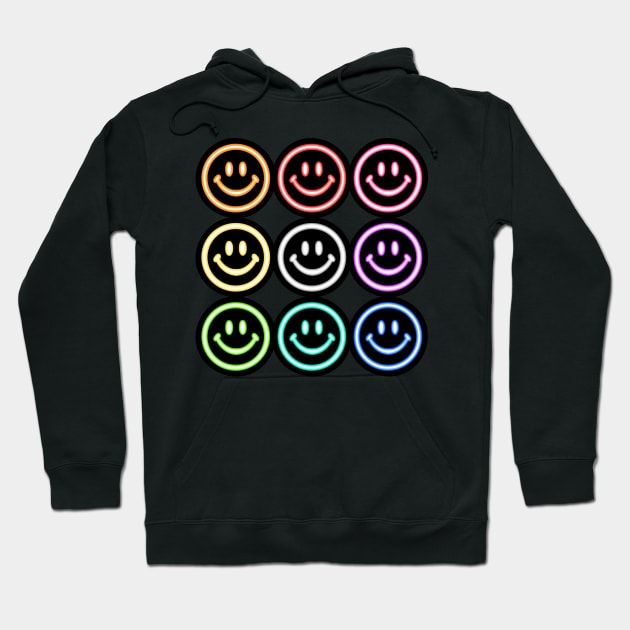 Neon Smiey Face Hoodie by CoreyUnlimited